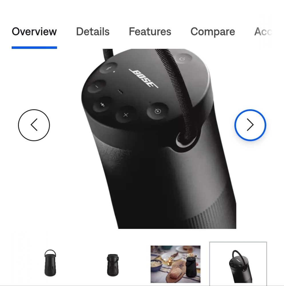 Bose Silver Portable Speaker with Premium Sound